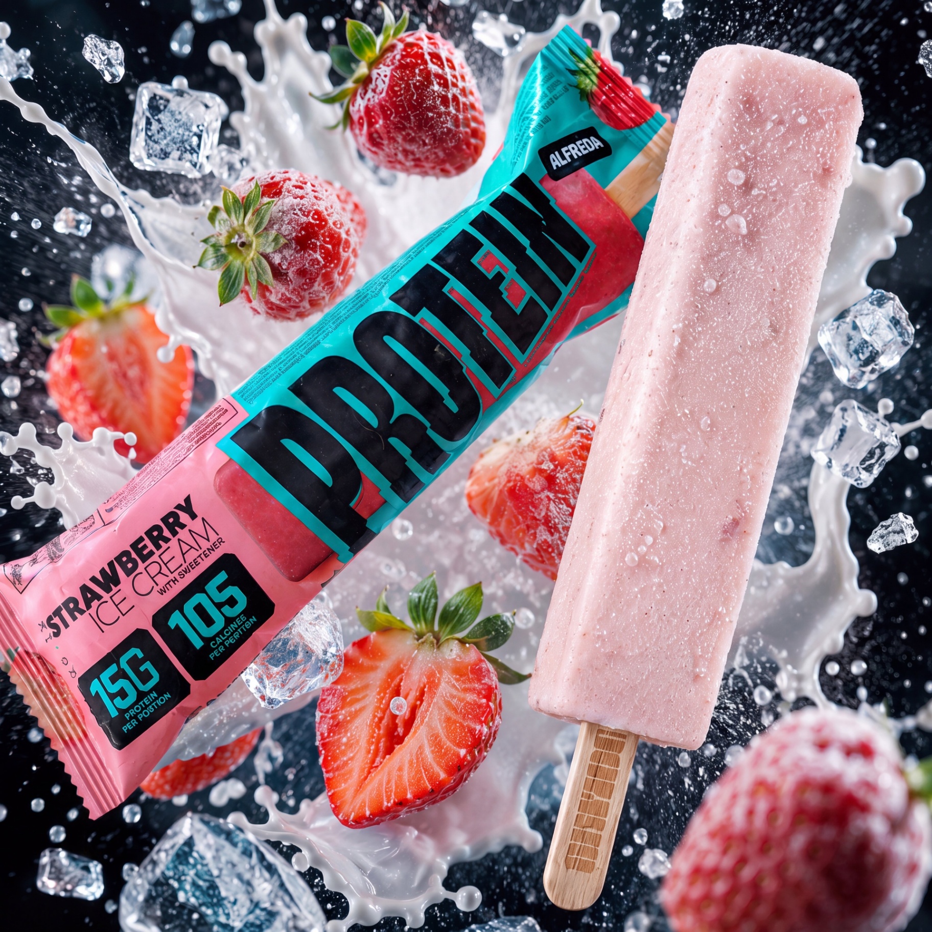 ALFREDA Protein Ice Cream — Strawberry